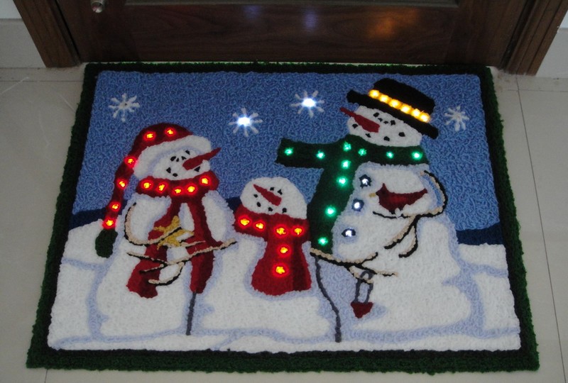 FY-002-F01 크리스마스 눈사람 TRUFTING 도어 매트 카펫 전구 램프 FY-002-F01 싼 크리스마스 눈사람 TRUFTING 도어 매트 카펫 전구 램프 카펫 광 범위