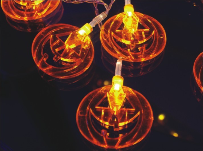  made in china  FY-009-A208 LED LIGHT CHAIN WITH PUMPKIN DECORATION  corporation
