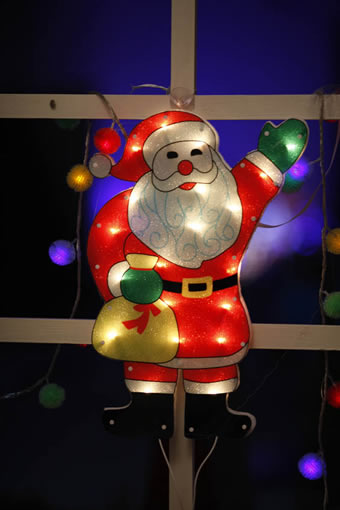 FY-60304 billig Weihnachten Weihnachtsmann Fenster Glühlampelampenadapters