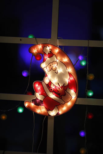 FY-60312 billig Weihnachten Weihnachtsmann Fenster Glühlampelampenadapters