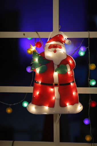 FY-60313 billig Weihnachten Weihnachtsmann Fenster Glühlampelampenadapters